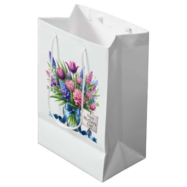 Mothers Day  Medium Gift Bag (Front Angled)
