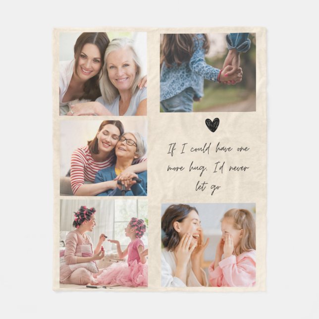 Mother's Day Memorial Mum Photo Blanket Custom  (Front)