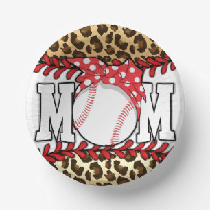 Mother's Day Messy Hair Baseball  Paper Plate