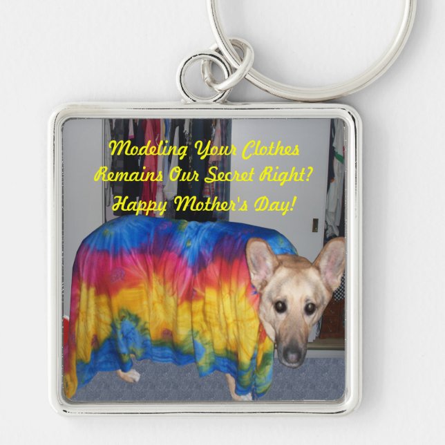Mother's Day Modeling Clothes Key Ring (Front)