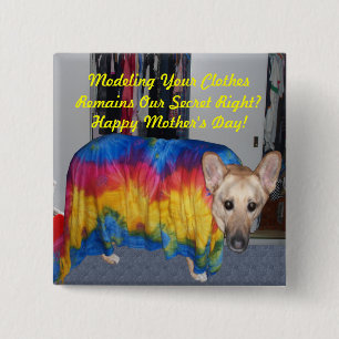 Mother's Day Modelling Clothes 15 Cm Square Badge