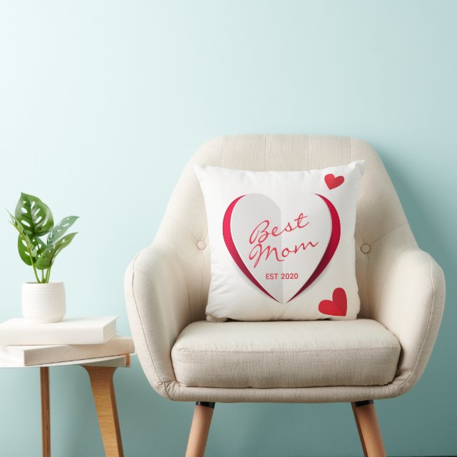 Mother's Day Modern Hearts Script Mug Cushion (Chair)
