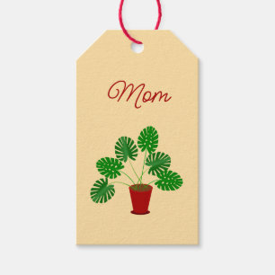 Mothers Day Monstera Plant Custom Gift Tags