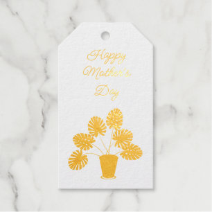Mothers Day Monstera Plant Custom Gift Tags