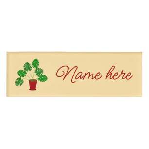 Mothers Day Monstera Plant Custom Name Tag