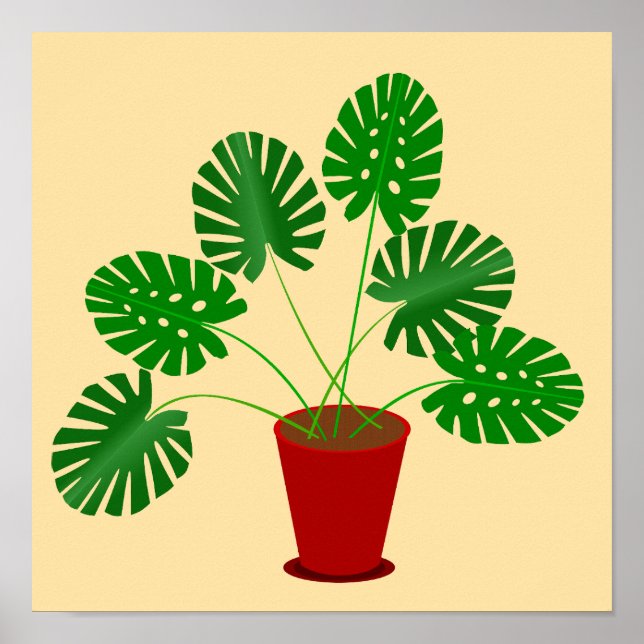 Mothers Day Monstera Plant Poster (Front)