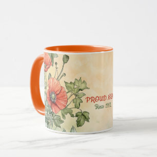 Mother's Day Mug Text "MOM" "Since 1972"