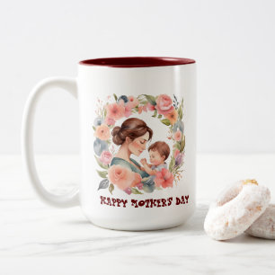 Mother's Day Mug Watercolor Style Mug For Mum
