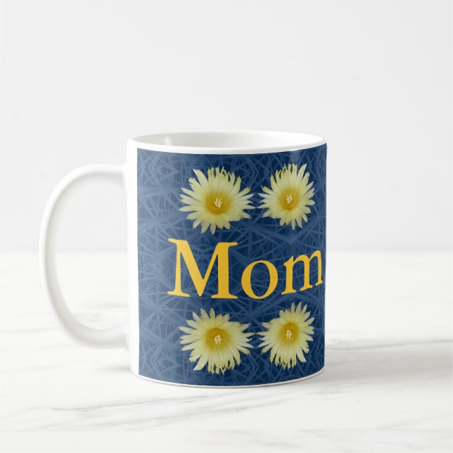 Mother's Day Mug with Barrel Cactus Mandala (Left)