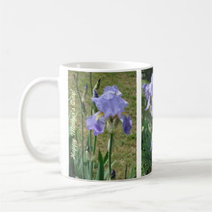 Mother's Day Mug with Blue Mauve Irises