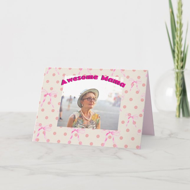 Mother's Day Mum Grandma Nana Customise Message Holiday Card (Front)