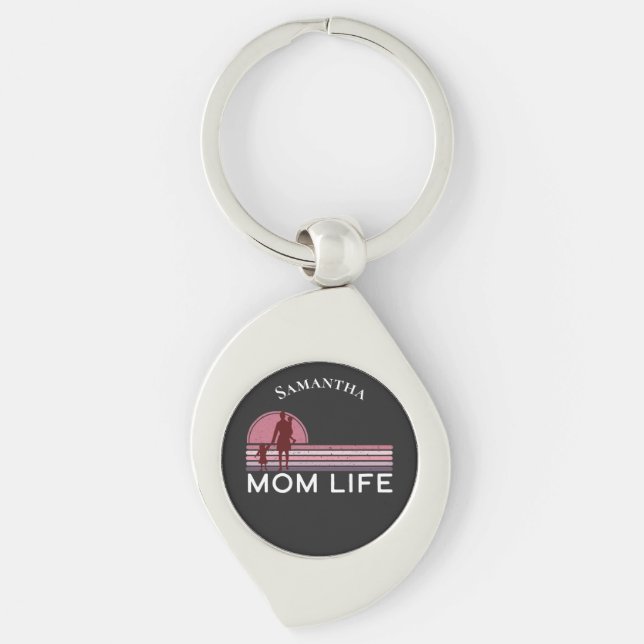 Mother's Day Mum Life Name Key Ring (Front)