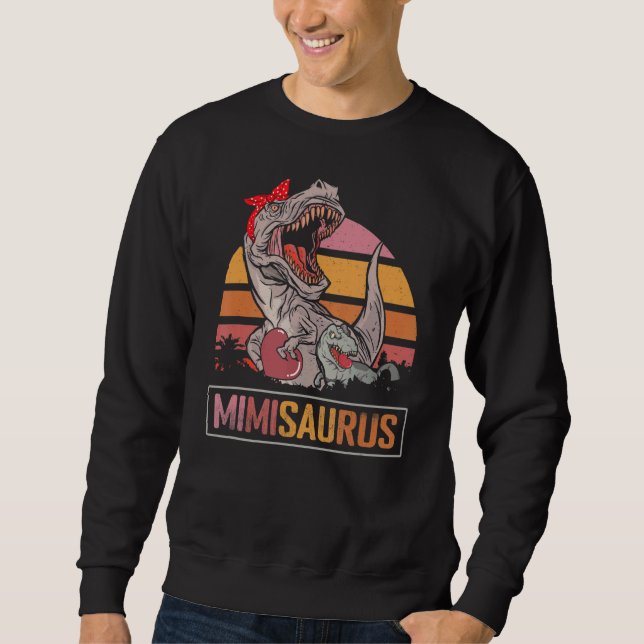Mother's Day Mum Mimisaurus Dinosaur Mimi Rex Sweatshirt (Front)