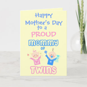 Mother's Day Mum of Twins greeting Card