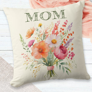 Mother's Day Mum Pretty Floral Bouquet Flowers Cushion