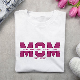 Mother's Day Mum with Children's Names Tri-Blend Shirt