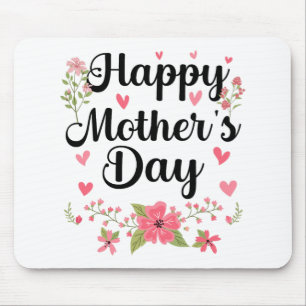 Mother's Day Mummy Cute Floral Women For Mum Grand Mouse Pad