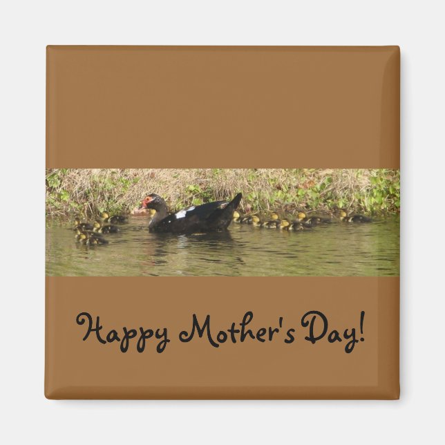 Mother's Day Muscovy Duck Magnet (Front)