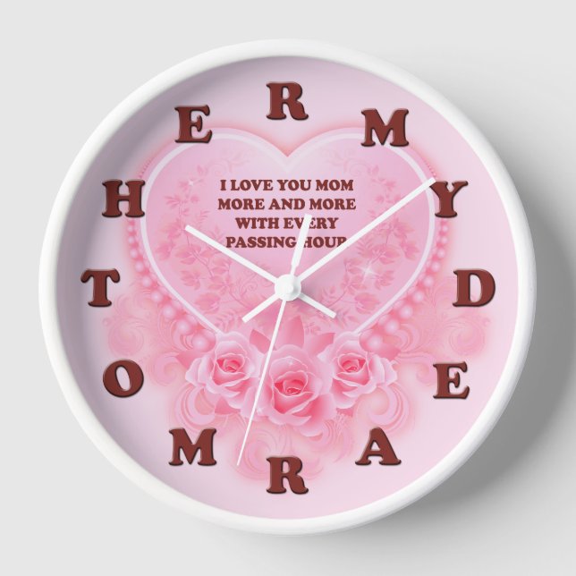 Mother's Day, My Dear Mother (Mum) Clock (Front)