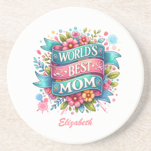 Mother's Day Nature Lovers Floral Personalised Coaster