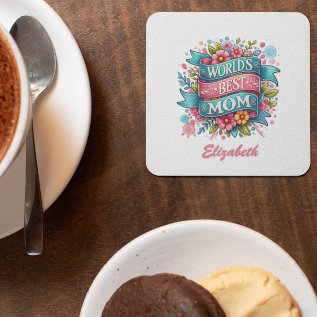 Mother's Day Nature Lovers Floral Personalised  Coaster (Creator Uploaded)