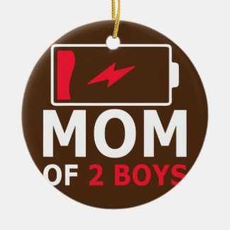 mothers day of 2 baby boy Gift from Son Mothers Ceramic Tree Decoration