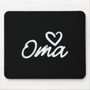 Mothers Day Oma Heart Cute Love Grandma Nana Mimi Mouse Pad