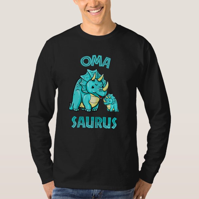 Mother's Day Omasaurus Rex Dinosaur Oma Saurus 1 T-Shirt (Front)