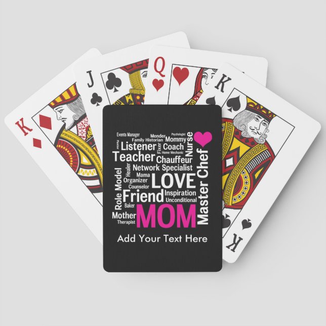 Mother's Day or Birthday for a Wonderful Mum Playing Cards (Back)