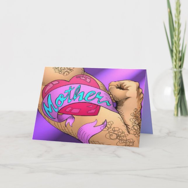 Mother's Day or Birthday Tattoo Cute Card (Front)