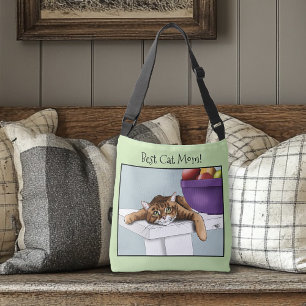 Mother's Day Orange Tabby Cat Crossbody Bag