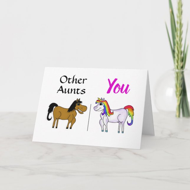 Mother's Day Other Aunts Me Unicorn Card (Front)