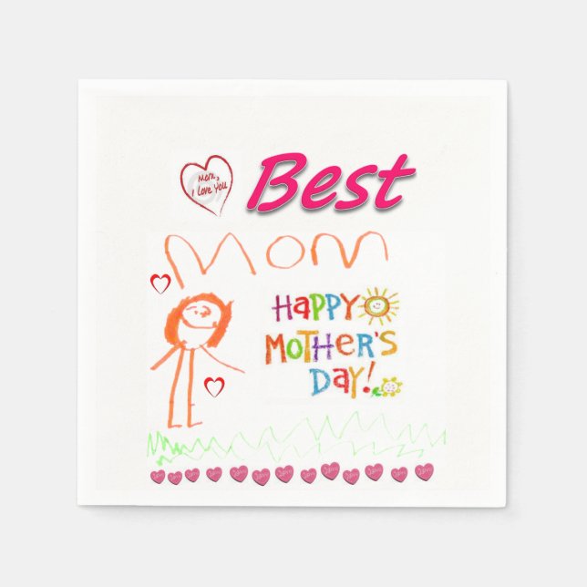 Mother's Day Paper Napkins (Front)