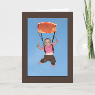 Mother's Day Parachuting Baby card