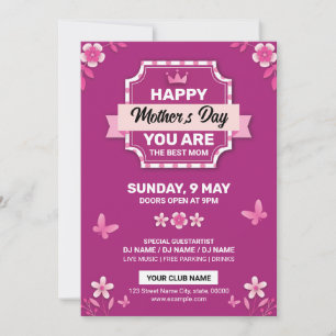 Mother's Day Party Invitation Card