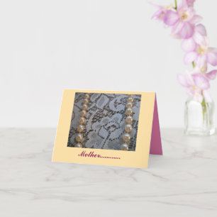 Mother's Day Pearls and Lace Card