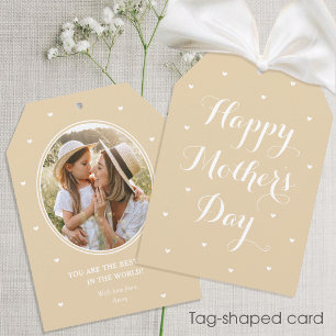 Mother's Day Personalised Photo Name Pale Gold Card