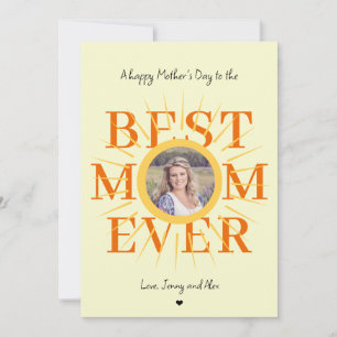 Mother's Day photo best mum ever typography card