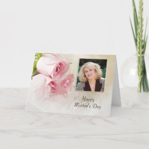 Mother's Day photo card with a rose