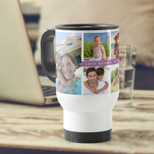 Mother's Day Photo Collage 6 Photos and Year Travel Mug