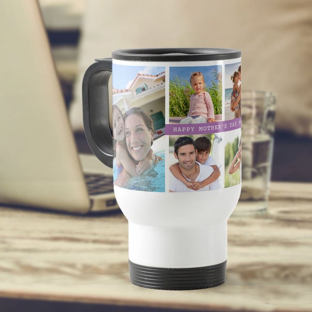 Mother's Day Photo Collage 6 Photos and Year Travel Mug (Creator Uploaded)