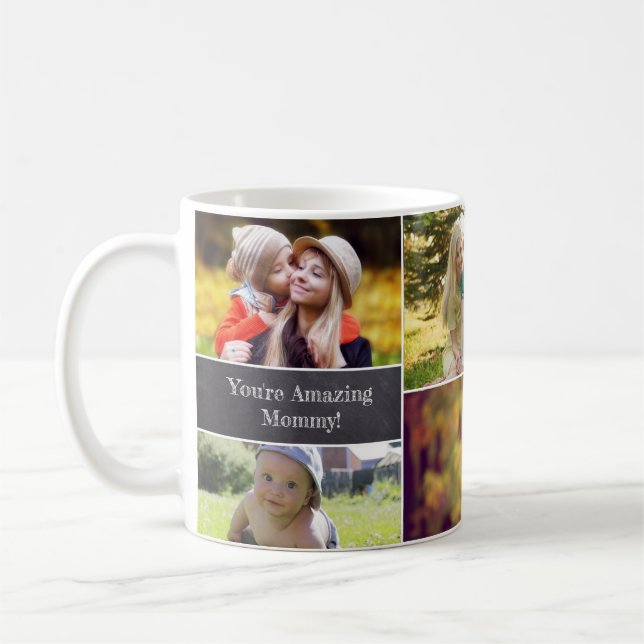 Mother's day Photo collage Personalised Coffee Mug (Left)