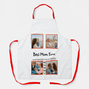 Mother's day photo display collage for mum apron