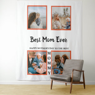 Mother's day photo display collage for mum tapestry