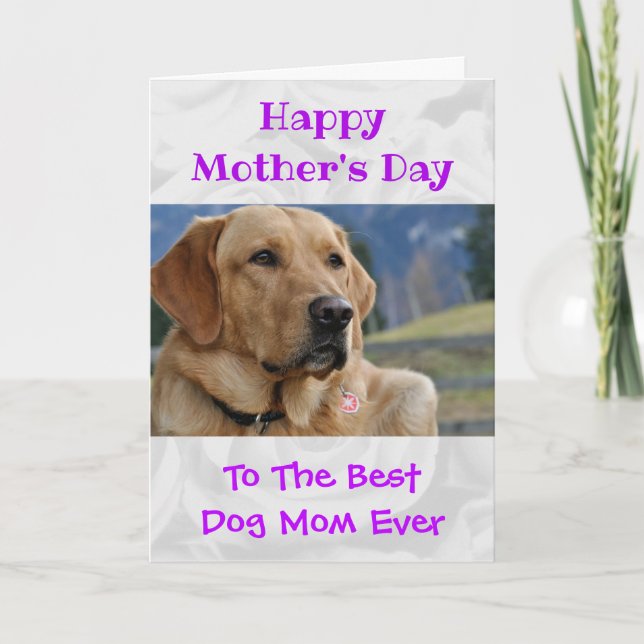 Mother's Day Photo Dog Mum World's Best Ever Pet Holiday Card (Front)