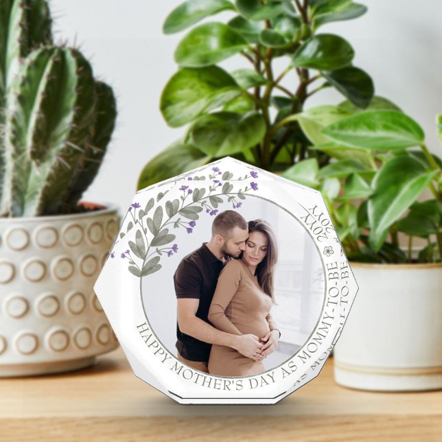 Mother's Day Photo Framed with Purple Wildflower Block (Creator Uploaded)