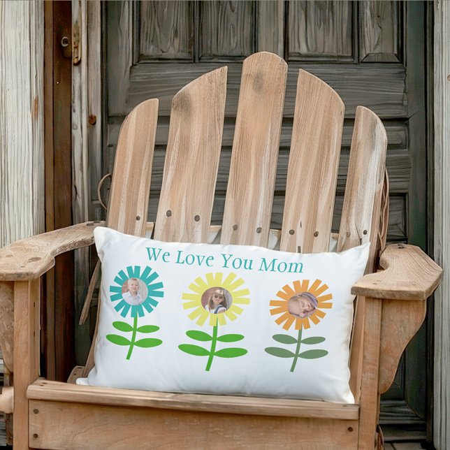 Mother's Day Photo Garden Lumbar Cushion (Creator Uploaded)
