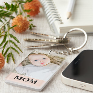 Mother's Day Photo I love you Mom Key Ring