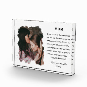 mother's day photo sweet message daughter modern block