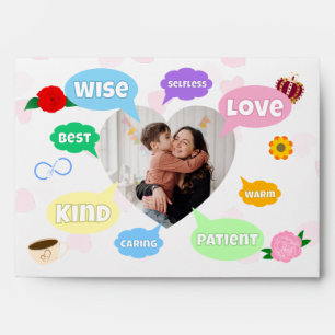 Mothers Day Photo Word Clouds Best Mum Mother Envelope